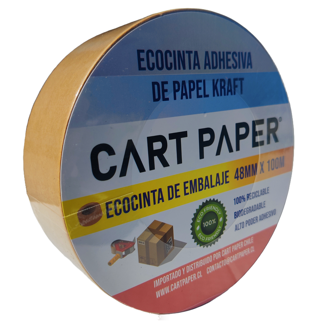 Cinta de Papel Kraft Autoadhevisa  Ecopaper 48mm x 100m  CART PAPER